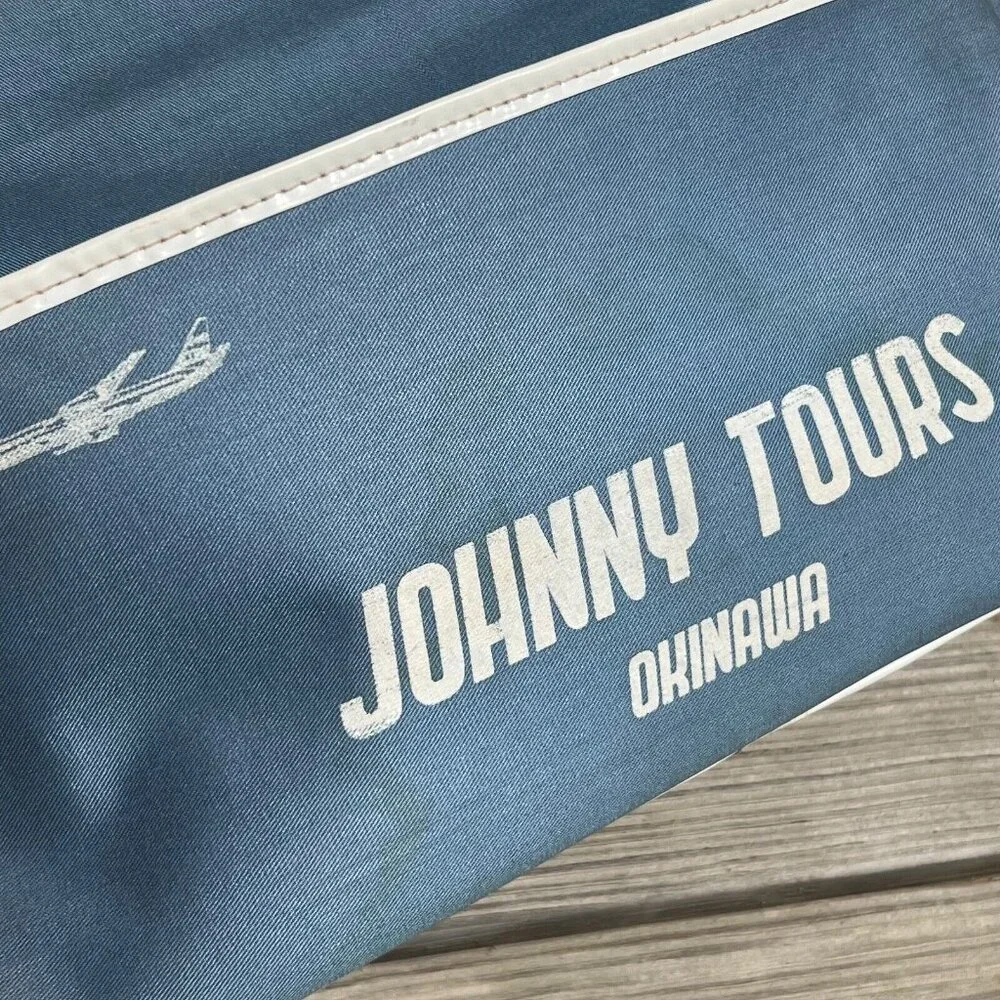 Vintage 1970's  Johnny Tours Flight Attendant Okinawa Shoulder Bag Carry-On - Picture 6 of 16